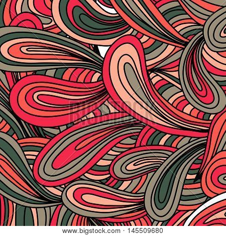 Hand drawn doodles pattern. Scetch of background with abstract shapes illustration. EPS 10