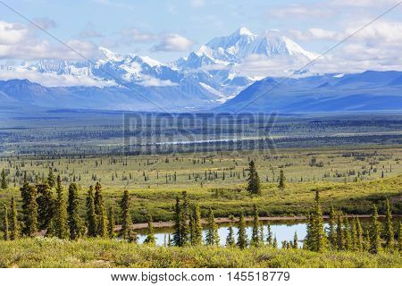 Denali (McKinley) peak in Alaska, USA
