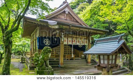 Konpira Shrine. A Japanese shinto shrine in Nagasaki, Japan.