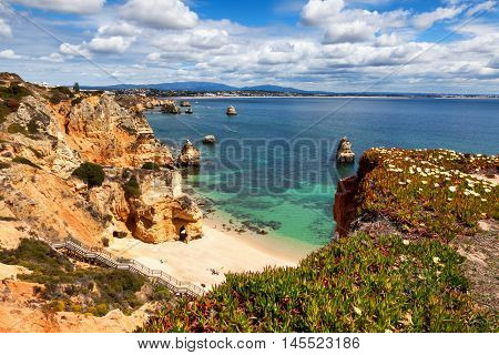 Camilo beach Praia do Camilo near Lagos Algarve Portugal