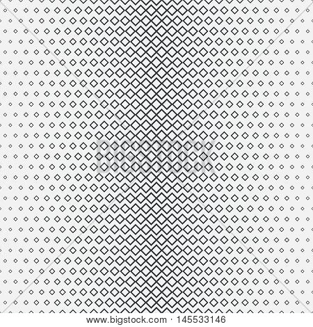 Seamless pattern. Abstract halftone background. Modern stylish texture. Repeating grid with outline rhombuses of the different size. Vector element graphic design