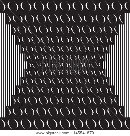 Black and white design. Monochrome graphic backdrop. Diagonal neutral art. Landing strip. Vector illustration.