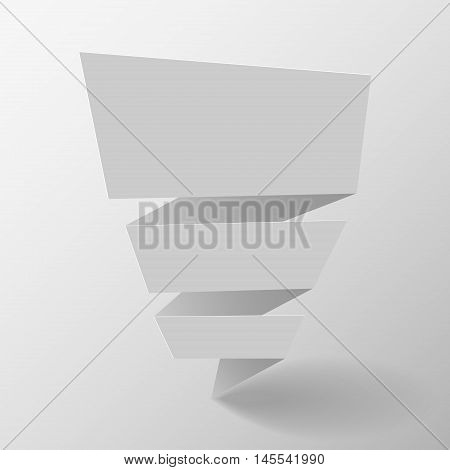 Origami banner. Origami speech bubble. Vector illustration