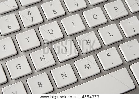 モダンな白いコンピューターのキーボード