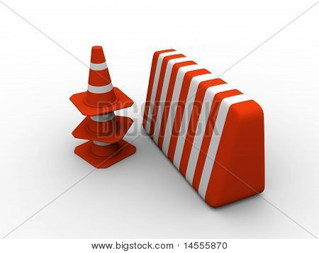 Traffic Cones And Guard