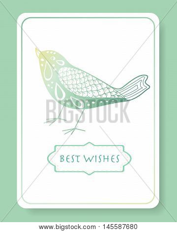 Vector pattern for best wishes invitation. Illustration.