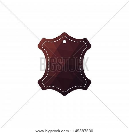 Leather - 100% original. Template sign for the label, logo, advertising, products made of leather.