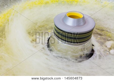 Cotton Candy Machine Spinning Bright Yellow Making