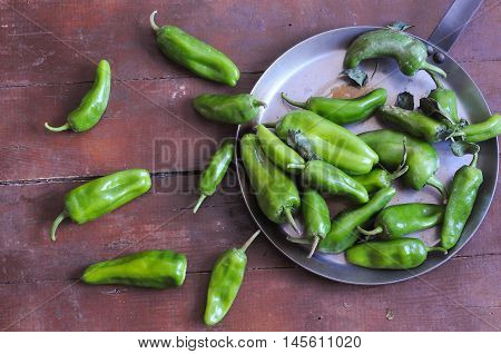 Fresh friggitelli , typical Italian sweet peppers