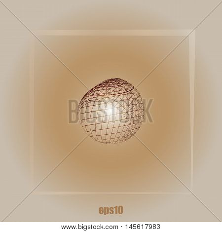 Wire-frame Design Element. Sphere