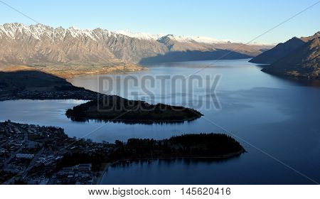 View of Queenstown and The Remarkables Queenstown New Zealand