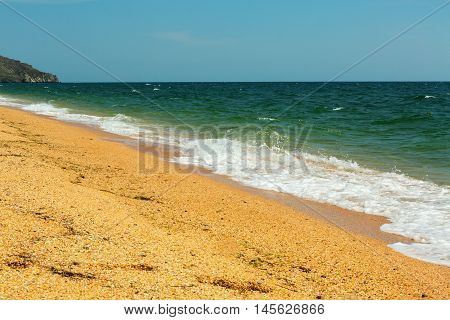 Black Sea coast. Opuksky Reserve is located on the southern coast of Kerch Peninsula.