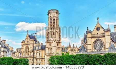 Saint-germain L'auxerrois Church  Is Situated Near Louvre Museum. It's Construction In Roman, Gothic
