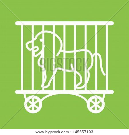 Circus, lion, stage icon vector image. Can also be used for circus. Suitable for mobile apps, web apps and print media.