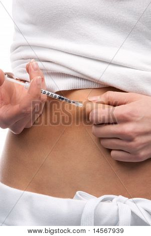 Tiro de inyección de Diabetes dependiente de insulina