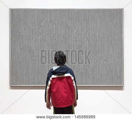 People Inside Museum Of Modern Art In Nyc