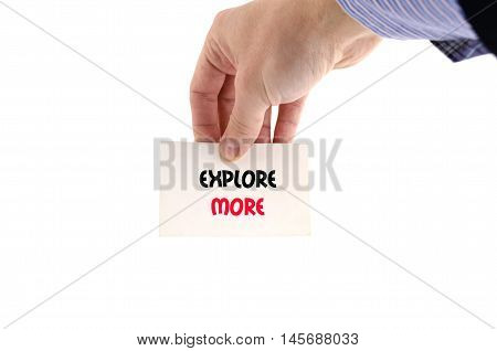 Explore more text concept isolated over white background