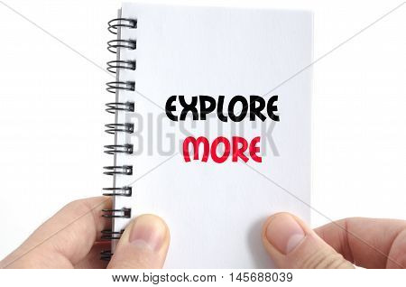Explore more text concept isolated over white background