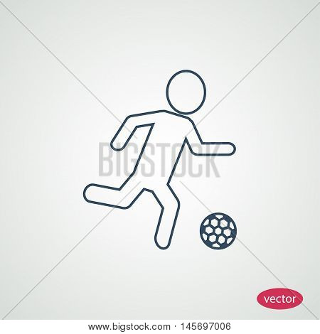 Raster Version. Soccer, Football Players Silhouettes Icons