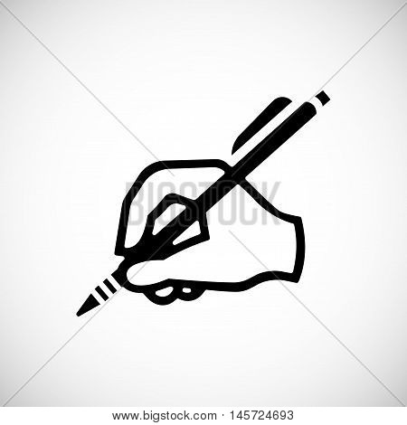 hand writing icon stock vector illustration flat design
