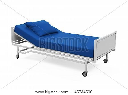 Hospital Bed isolated on white background. 3D render