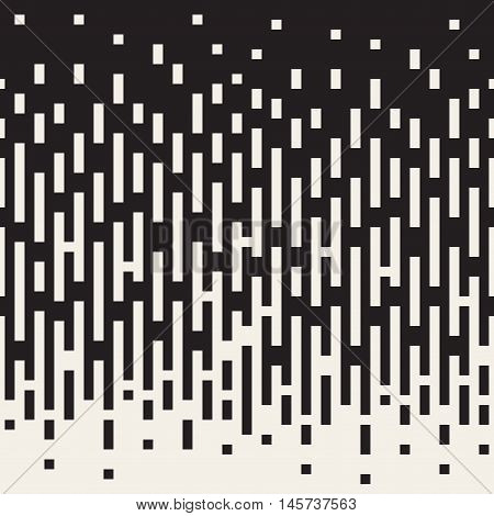 Vector Seamless Black To White Vertical Rectangle Lines Color Transition. Abstract Geometric Background Design