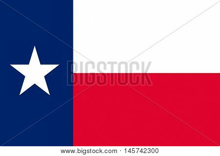 Flag of Texas is the second largest state of United States