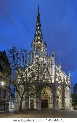 The Church of Saint-Maclou is a Roman Catholic church in Rouen France. Evening