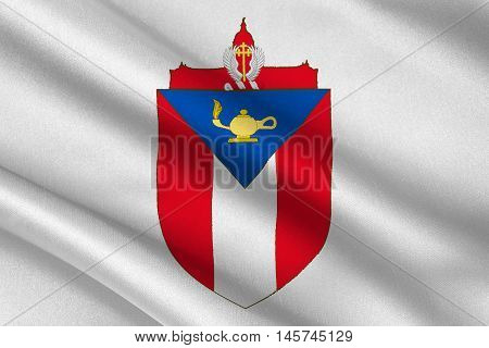Flag of Austin is the capital of Texas United States. 3D illustration
