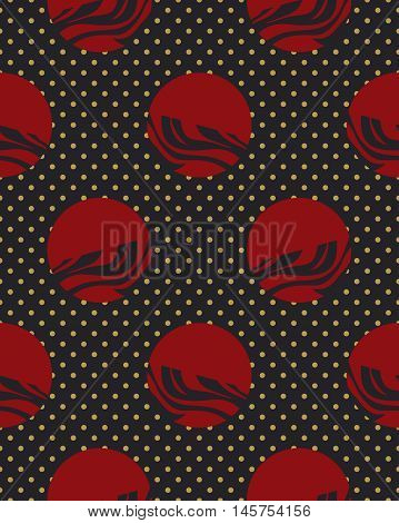 Polka Dot Flat Seamless Pattern Simlpe Vector Illustraton