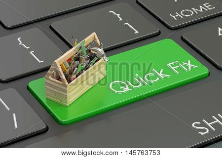 quick fix concept on keyboard 3D rendering