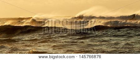 Strong waves off of Long Island from hurricane Hermine, September 2016
