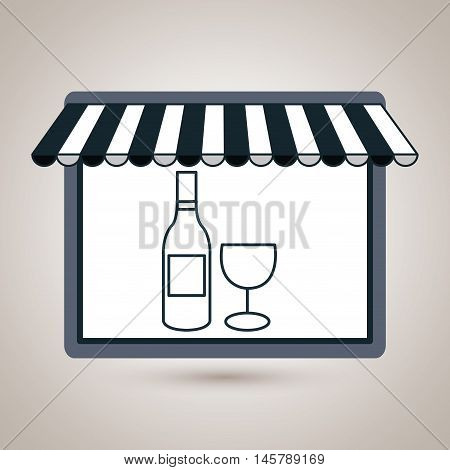 store market shop wine vector illustration eps10