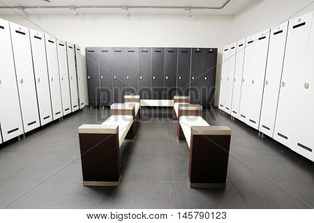 Interior of a modern cloakroom