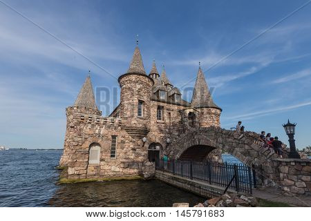 Boldt Castle in the summer on the St. Lawrence Seaway