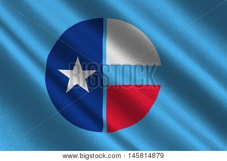 Flag of Collin County in Texas United States. 3D illustration