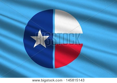 Flag of Collin County in Texas United States. 3D illustration