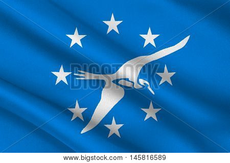 Flag of Corpus Christi is a coastal city in the South Texas United States. 3D illustration