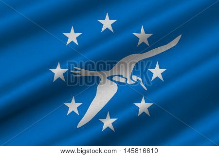 Flag of Corpus Christi is a coastal city in the South Texas United States. 3D illustration