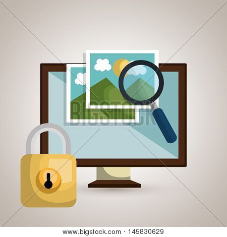 laptop wifi data base vecotr illustration eps10