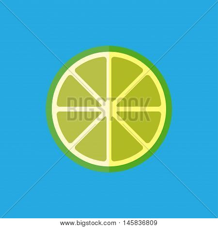 Vector flat lemon icon. Fresh food illustration