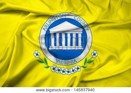Waving Flag Of Arlington County, Virginia, Usa