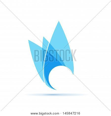 Vector sign natural gas. Abstract shape on white