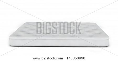 White Bed Mattress isolated on white background 3D render