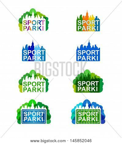 Multicolored logos for skateboarding and extreme sports