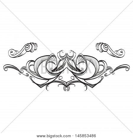 Decorative Elements In Vintage Style For Decoration Layout, Framing, For Advertising, Vector Illustr