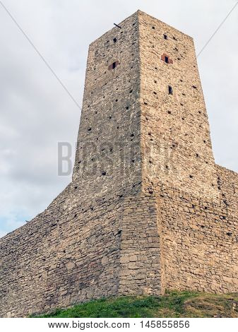 Ruins of medieval castle in Checiny, Poland