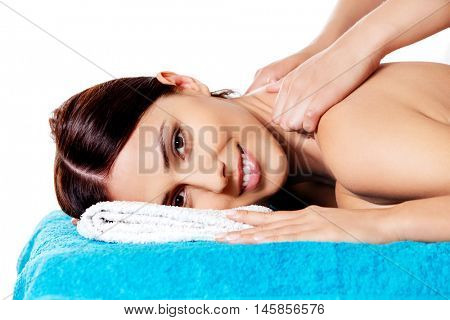 Beauty. Girl in the spa salon