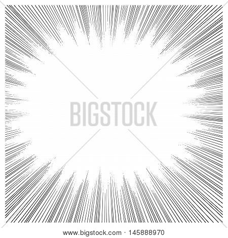 illustration vector abstract manga speed motion black starburst straight lines