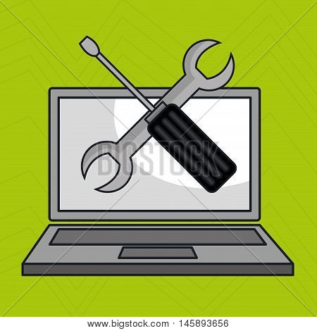 laptop computer data icon vector illustration eps10
